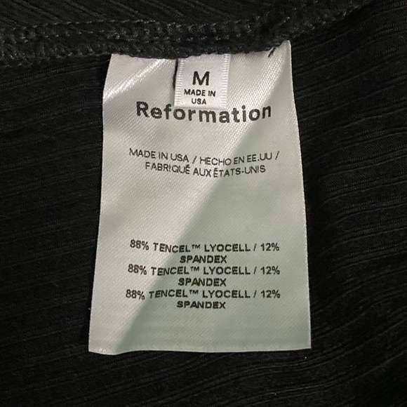 NWT Reformation Belmont Knit Black Dress - Sz M and XS - Picture 10 of 11